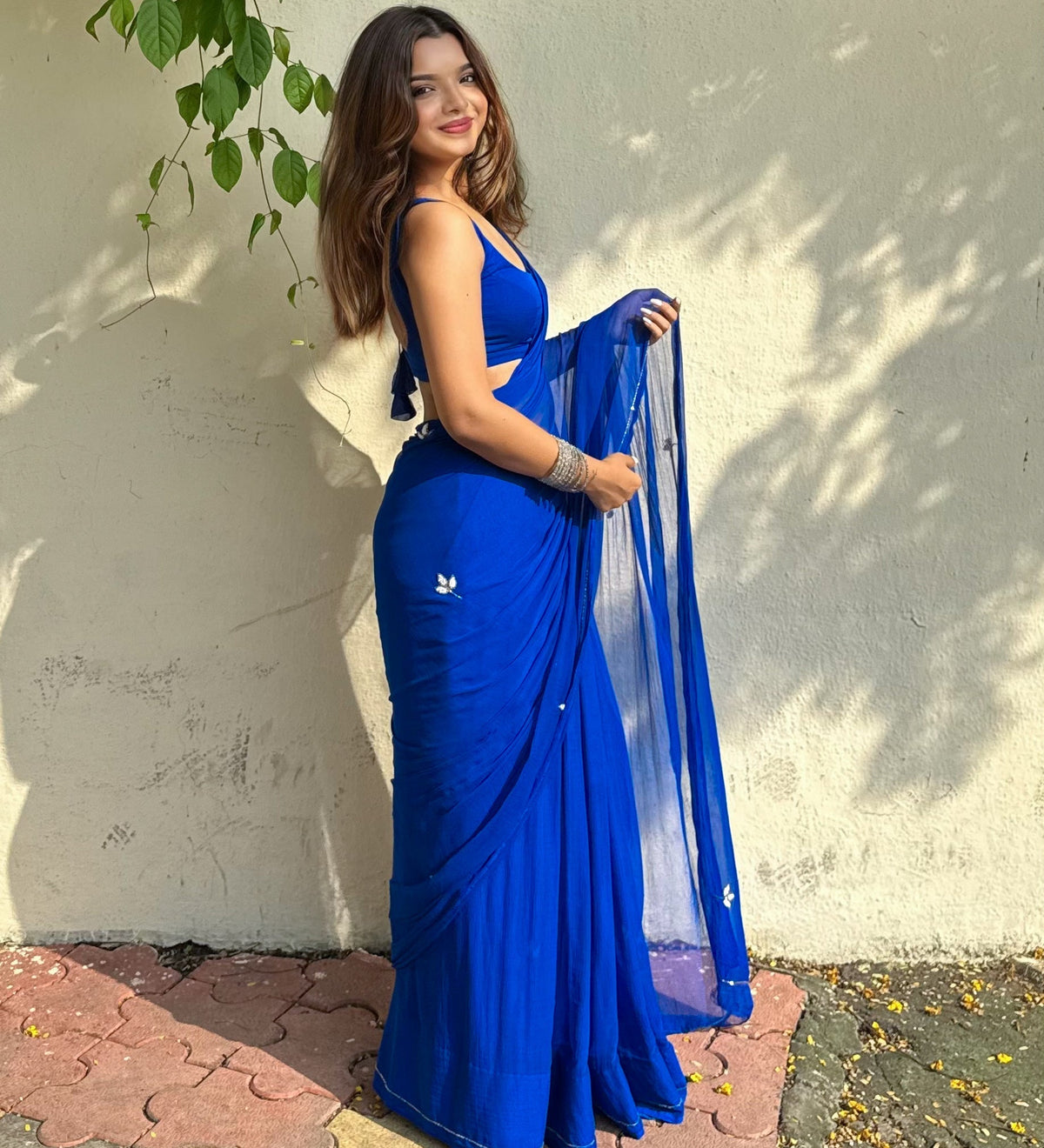 Vibrant Royal Blue Mul Cotton Saree